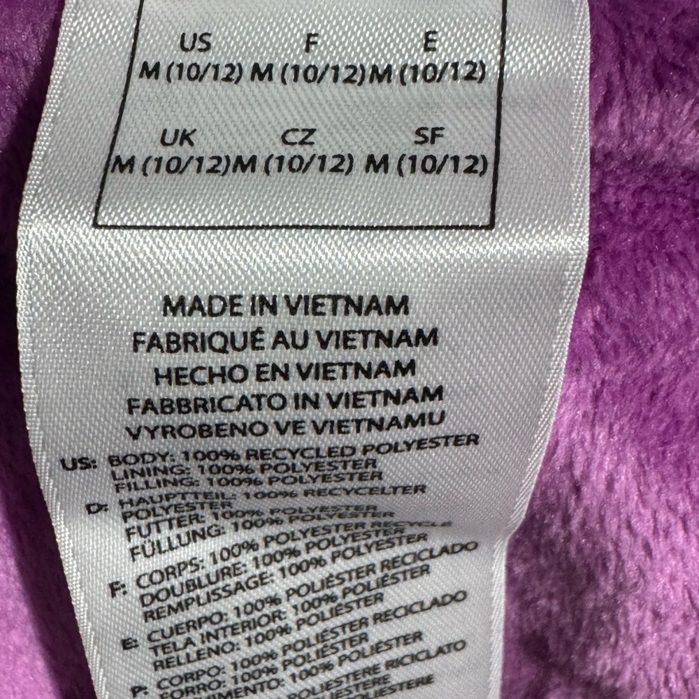Adidas Kids Purple Gradient Puffer Hooded Jacket Size Medium 10/12 - Picture 10 of 11